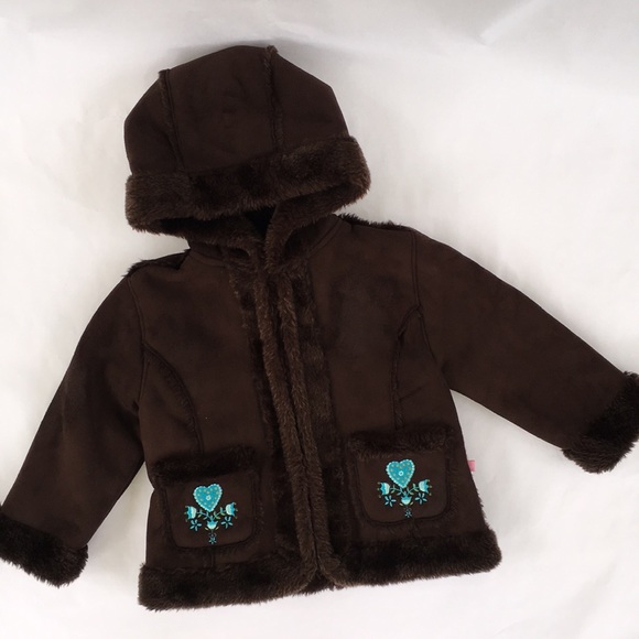 Rothschild Suede/Faux Fur Chocolate Brown Coat - Picture 1 of 6